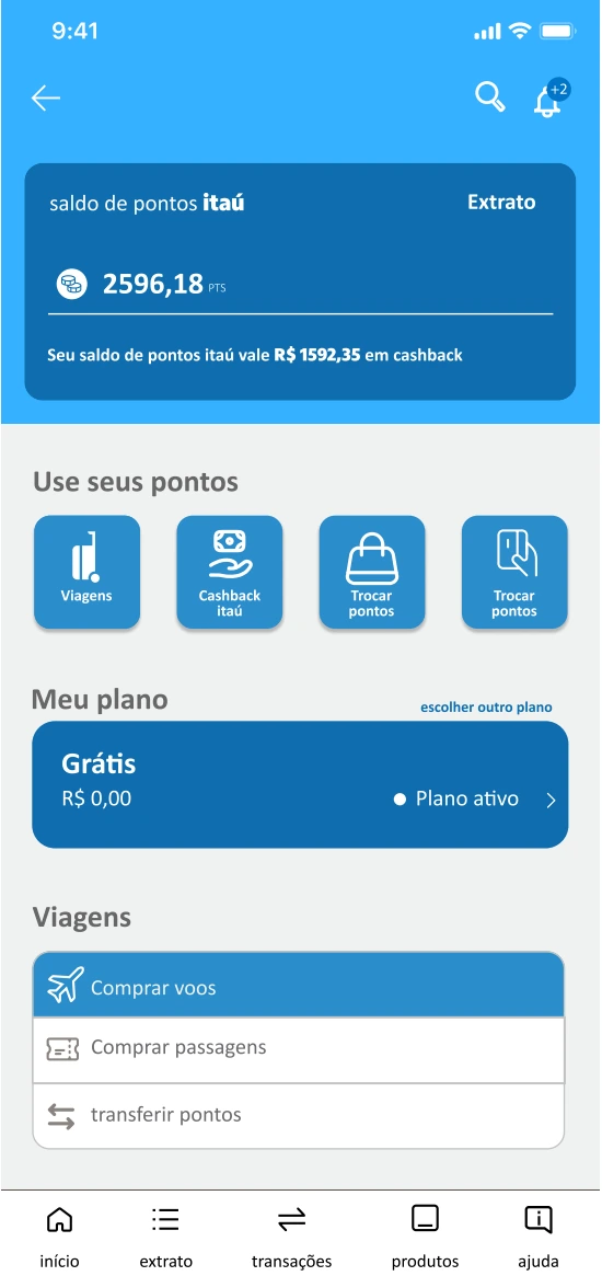 Programa de pontos · Mobile