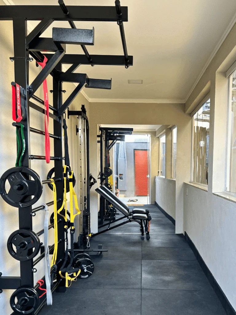 Espaço de exercícios disponível na hospedagem.