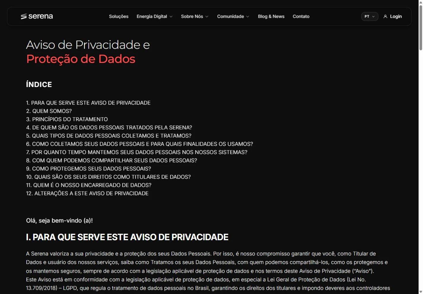 Privacidade / captura da interface em 16/10/2026