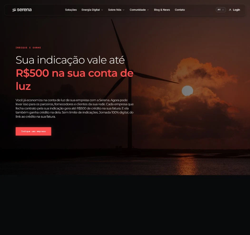 Indique e Ganhe / captura da interface em 16/10/2026