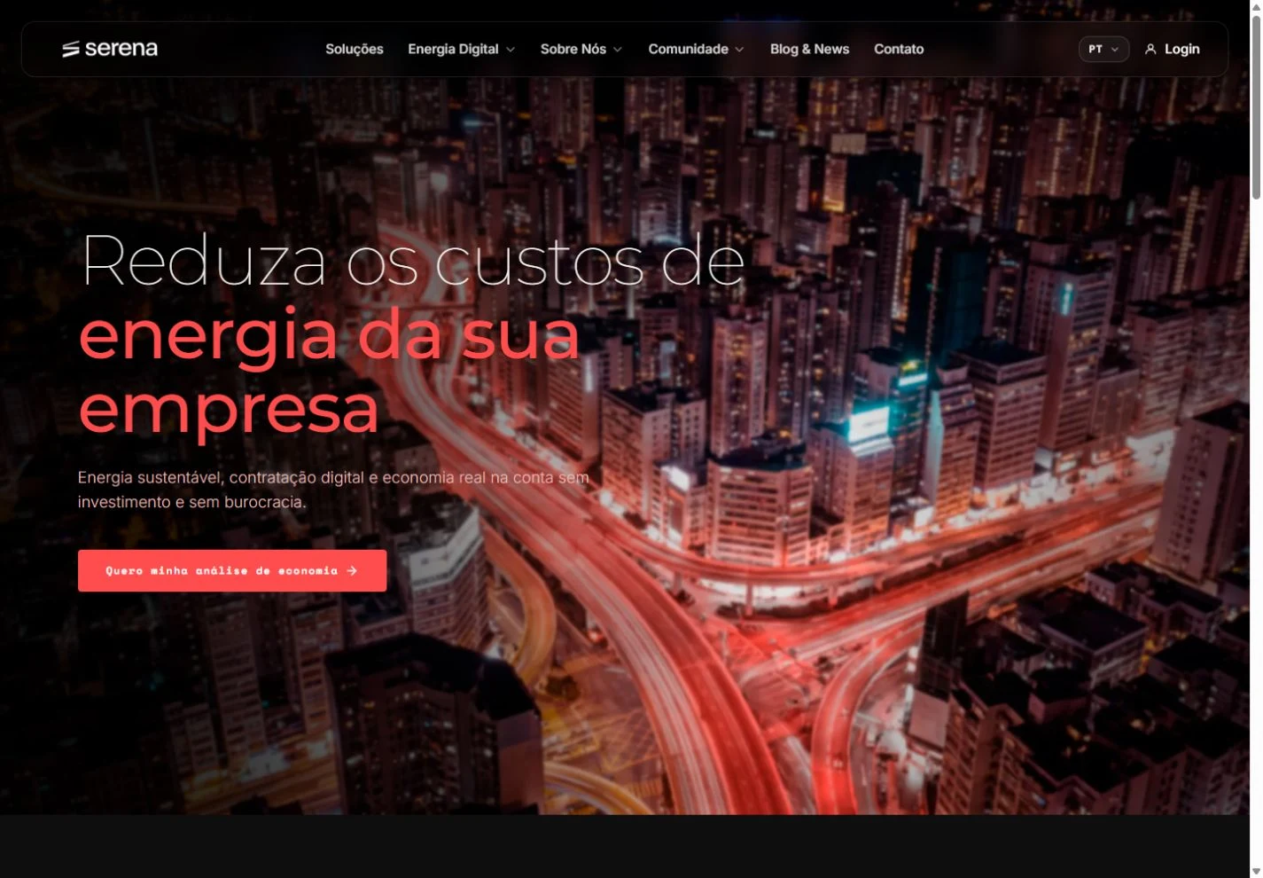 Comprar energia / abertura e chamada principal