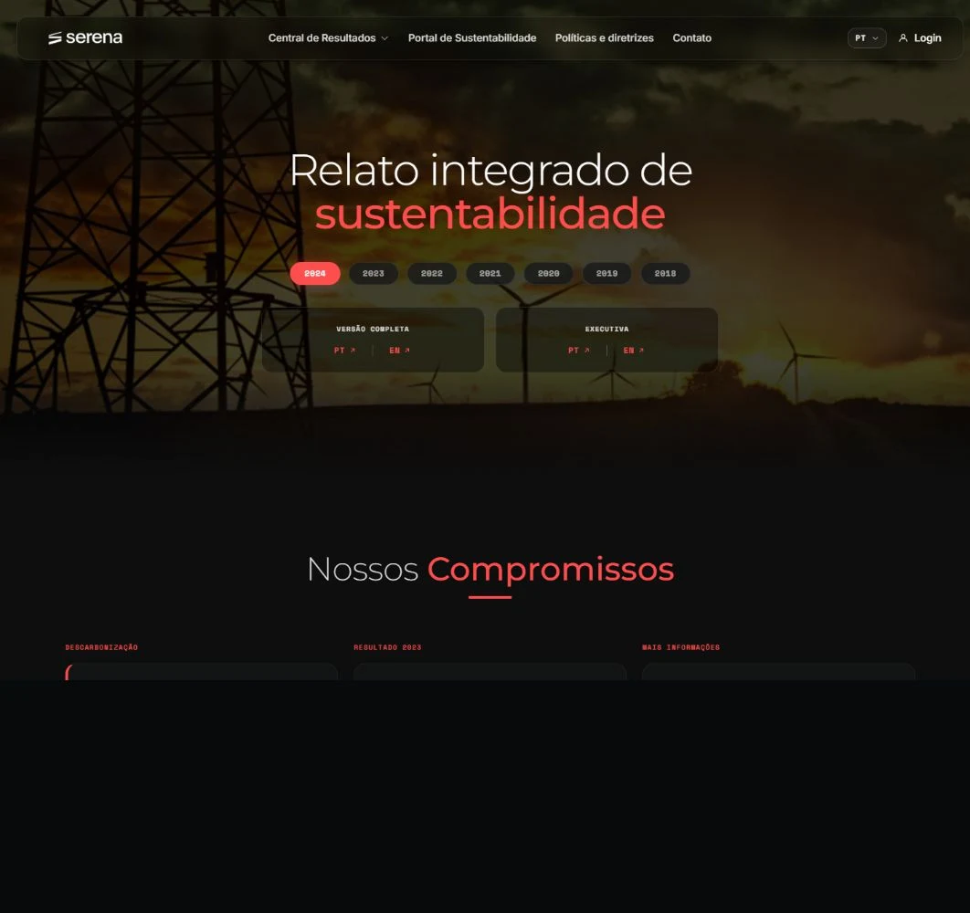 Portal de Sustentabilidade / captura da interface em 16/10/2026