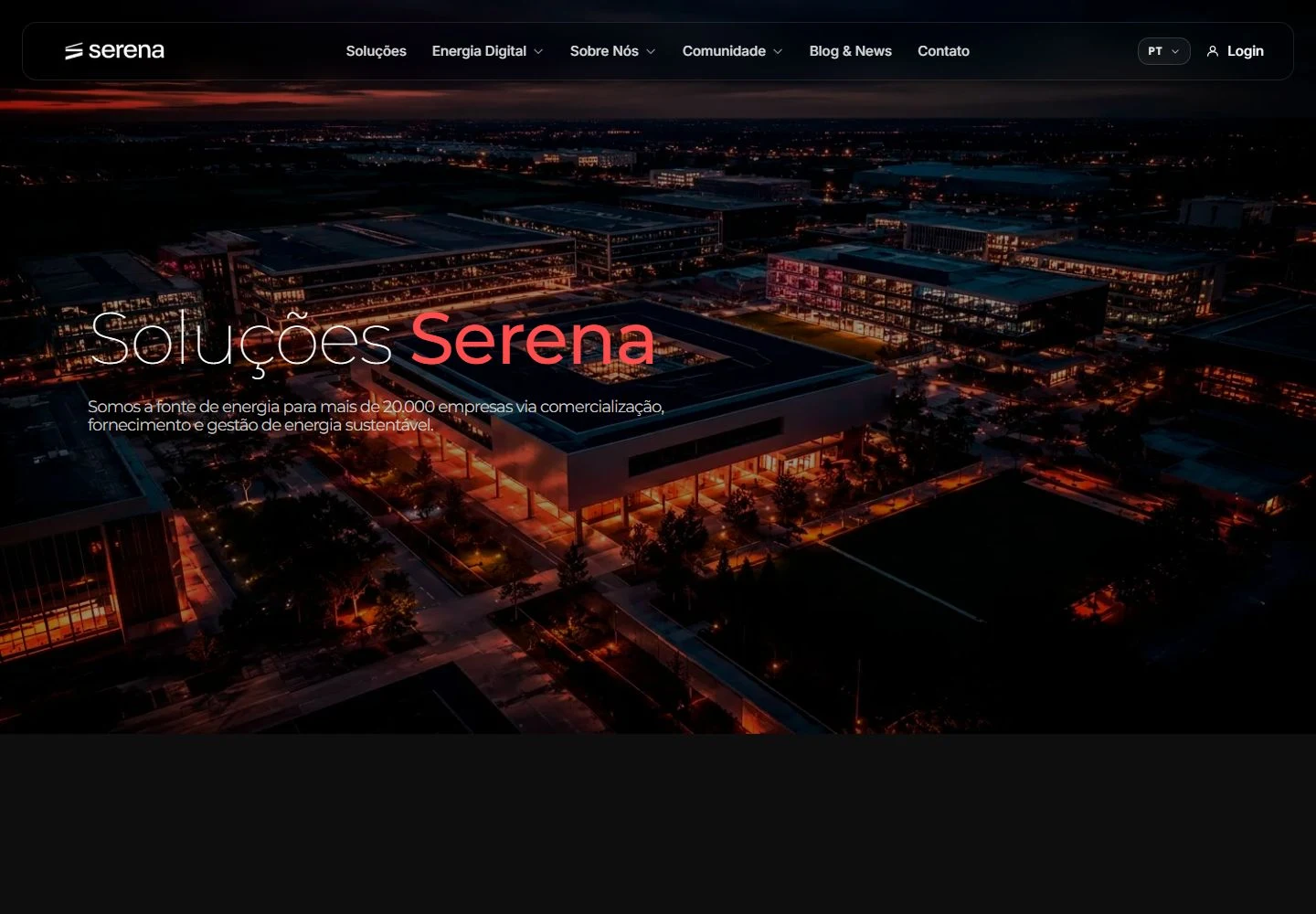 Soluções / captura da interface em 16/10/2026