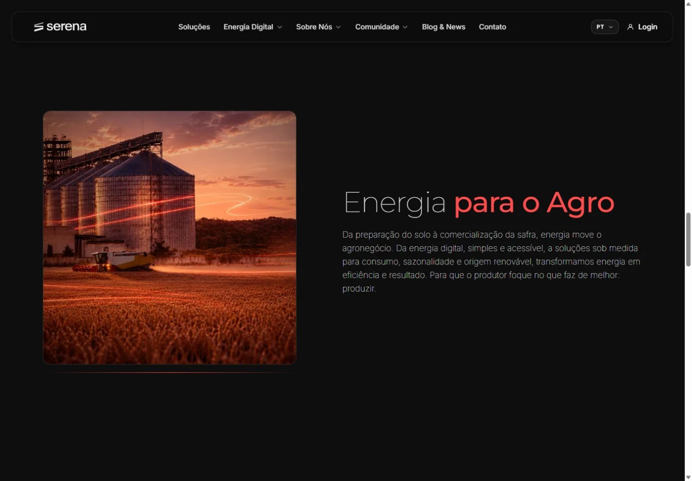 Soluções / estado da seção Agro